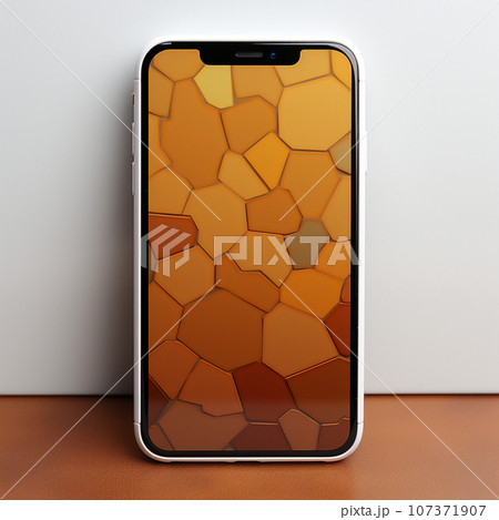 【AI生成画像】スマホに表示された画面のクローズアップ 107371907
