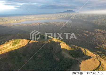 Nicaragua nature landscape on sunset time 107373467