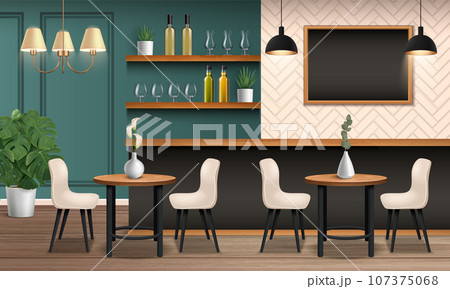 Cafe Realistic Composition 107375068