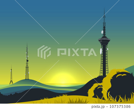 Future Towers Landscape Composition 107375386