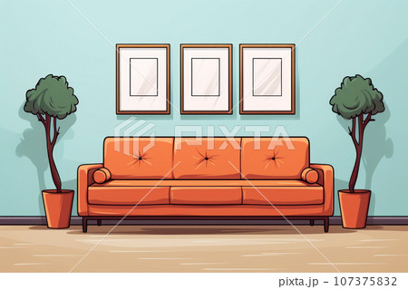 Sofa near the wall 107375832