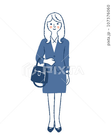 スーツを着た若い女性　全身　f26 107376060