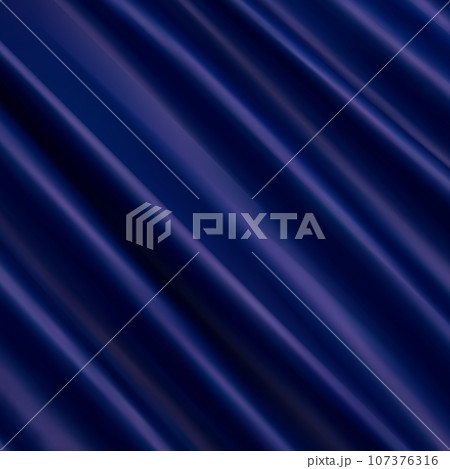 elegant luxury blue background with wavy draped folds of cloth, smooth silk texture with wrinkles and creases in flowing fabric. eps 10 107376316