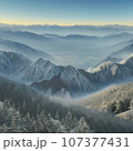 Snowy Mountains in a Dreamy Haze in Kashmir, india 107377431