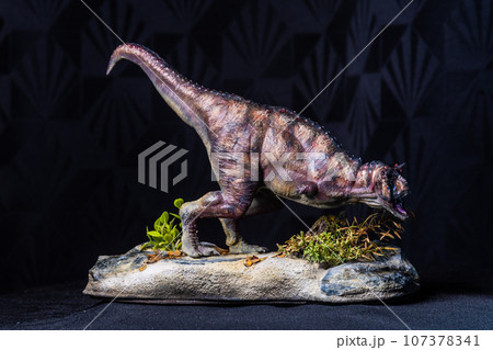 Carnotaurus Dinosaur in the dark 107378341
