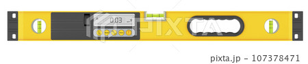 Digital Spirit Level and Protractor, 3D rendering 107378471