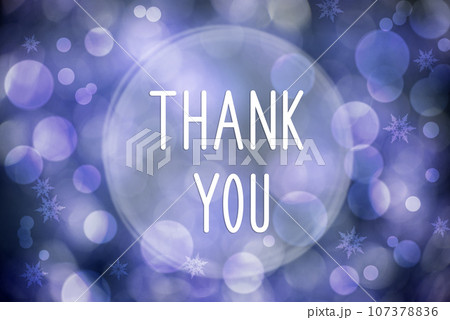 Purple Christmas Background With Text Thank You 107378836