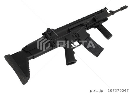 US Army assault rifle isolated on a white 107379047