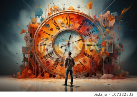 Time management, reminder and schedule concept. Generative AI Time management, reminder and schedule concept. Generative AI 107382532