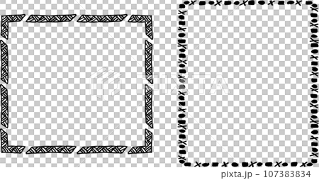 手寫時尚方形框架 107383834