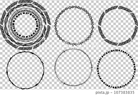 手寫時尚圓框 107383835