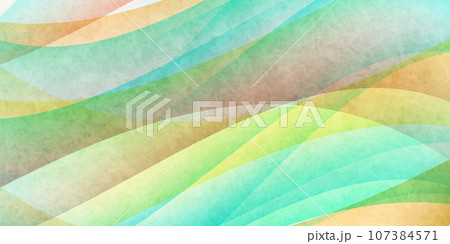 波　和柄　カラフル　模様　背景 107384571