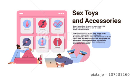 people choosing sex toys and accessories in... - Stock Illustration  [107385160] - PIXTA