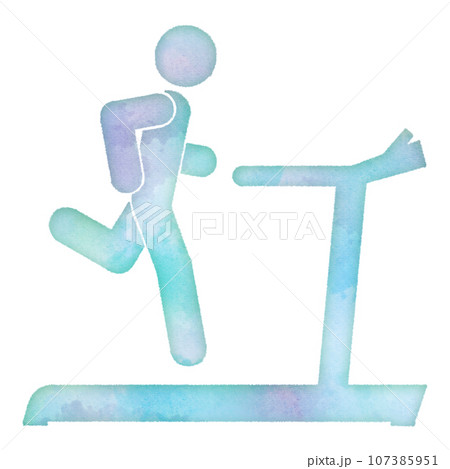 トレッドミル ピクトグラム イラスト アイコン イメージ トレッドミル ピクトグラム イラスト アイコン イメージ 107385951