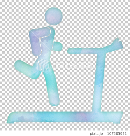 トレッドミル ピクトグラム イラスト アイコン イメージ トレッドミル ピクトグラム イラスト アイコン イメージ 107385951