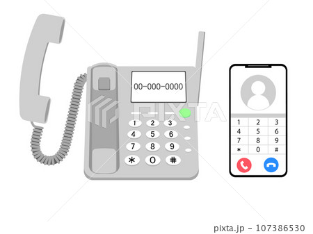 固定電話とスマートフォンで電話をかける 107386530
