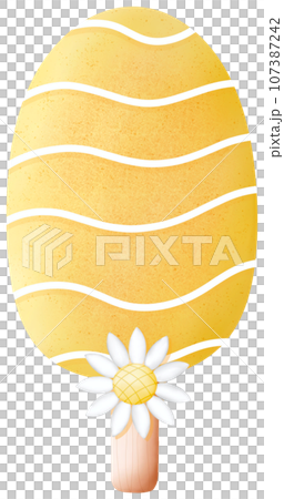 Honey flavored ice cream 107387242