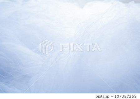 アパレル ドレスアップ　チュール　白　ホワイト　white　blue　青　コピースペース　衣装　創作 107387265