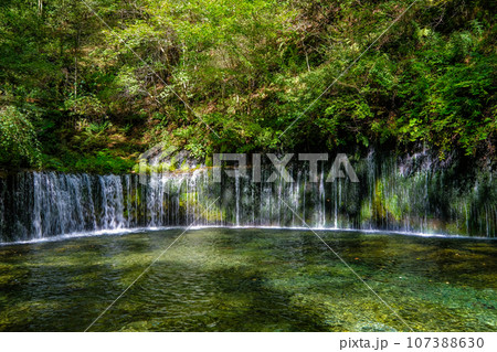 長野県軽井沢町の白糸の滝 107388630
