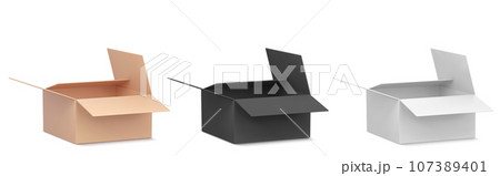 Open cardboard boxes for delivering parcels 107389401