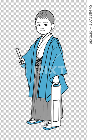 Shichigosan illustration of children in Japanese clothing 107389445