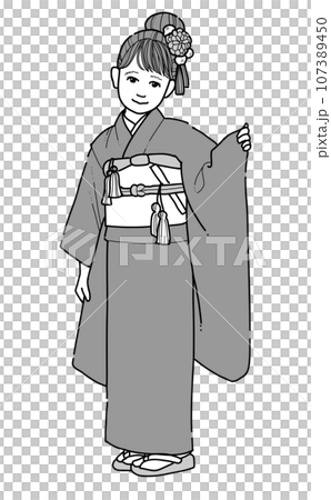 七五山日服兒童插畫 七五山日服兒童插畫 107389450