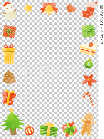 cute christmas frame material 107391680