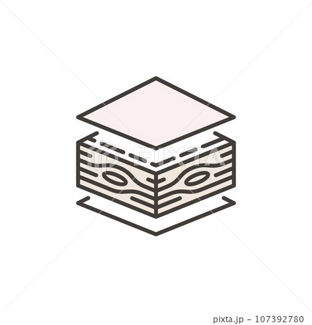 Roof Tiles vector concept colored modern icon Roof Tiles vector concept colored modern icon 107392780
