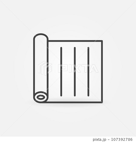 Roof Underlayment vector concept outline icon Roof Underlayment vector concept outline icon 107392786