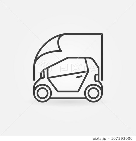 Vehicle Vinyl Wrap vector concept outline icon or sign Vehicle Vinyl Wrap vector concept outline icon or sign 107393006