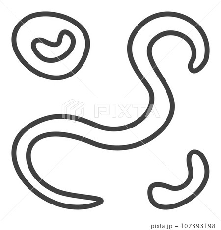 Bacterium and Viruses vector concept thin line icon 107393198