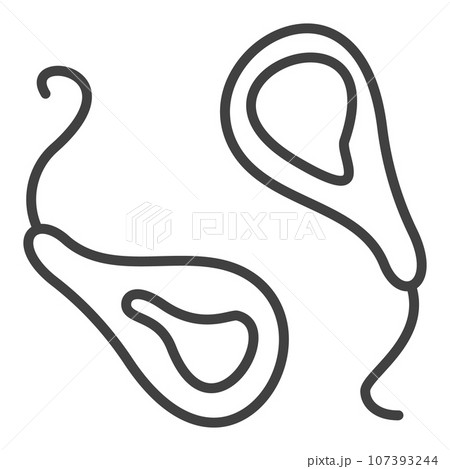 Prokaryote Pair vector concept outline icon or sign Prokaryote Pair vector concept outline icon or sign 107393244