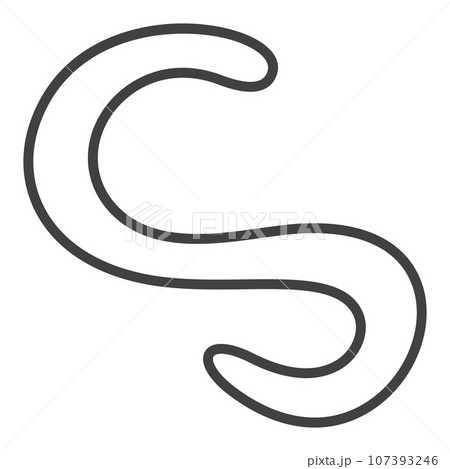 Spiral Bacterium vector Spirilla concept thin line icon or sign Spiral Bacterium vector Spirilla concept thin line icon or sign 107393246