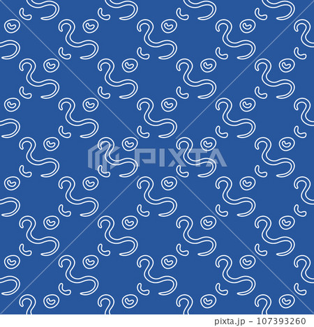 Bacterium and Viruses vector blue concept line seamless pattern 107393260