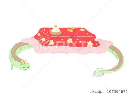 くつろぐ龍のイメージイラスト素材 107394673