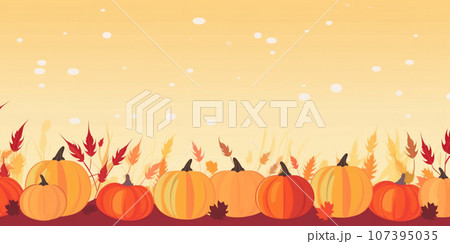 Autumn pumpkin background Autumn pumpkin background 107395035