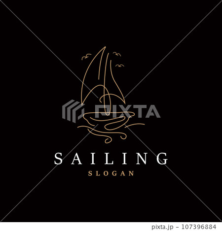 Simple Sailboat Logo Design, Symbol Vector Template Simple Sailboat Logo Design, Symbol Vector Template 107396884