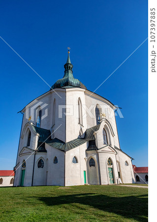 Pilgrimage church of Saint John of Nepomuk on Zelena Hora. Zdar nad Sazavou, Czech Republic Pilgrimage church of Saint John of Nepomuk on Zelena Hora. Zdar nad Sazavou, Czech Republic 107397885