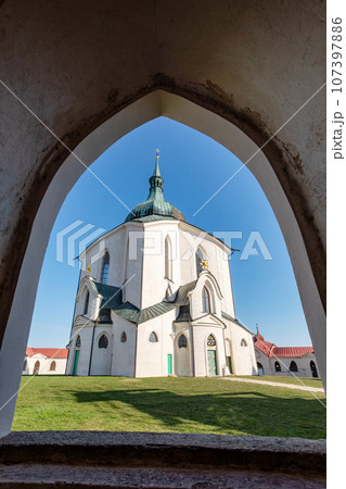 Pilgrimage church of Saint John of Nepomuk on Zelena Hora. Zdar nad Sazavou, Czech Republic Pilgrimage church of Saint John of Nepomuk on Zelena Hora. Zdar nad Sazavou, Czech Republic 107397886