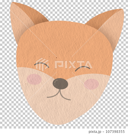 Cute red fox face 107398355