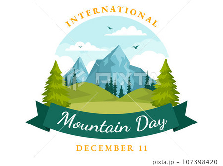 International Mountain Day Vector Illustration on December 11 with Mountains Panorama, Green Valley and Trees in Flat Cartoon Background Design International Mountain Day Vector Illustration on December 11 with Mountains Panorama, Green Valley and Trees in Flat Cartoon Background Design 107398420