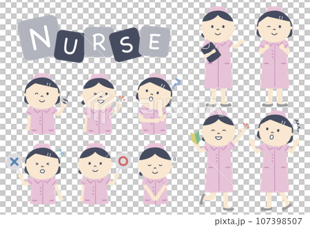 Nurse illustration set Nurse illustration set 107398507