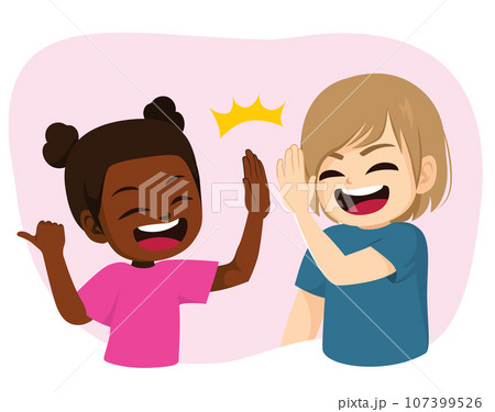 Friends Clapping Hands Greeting Gesture High Five 107399526
