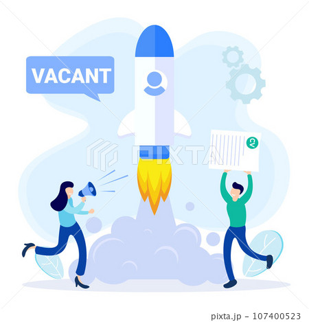 Illustration vector graphic cartoon character of recruitment 107400523