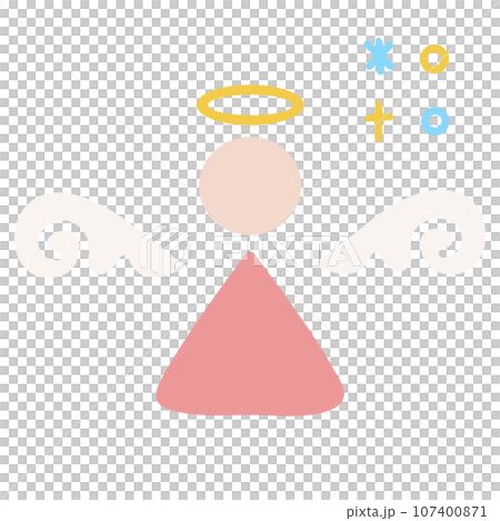 Hand drawn simple angel icon, vector material 107400871