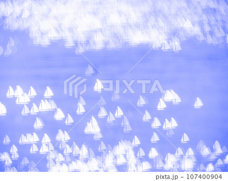 背景素材　お星さま模様のリフレクション　ブルー系　細かい模様 107400904