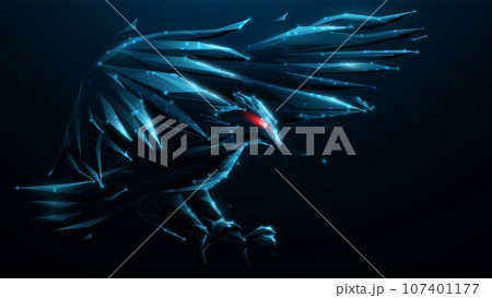 Bald eagle flying swoop from lines, triangles, and particle style design. Illustration vector Bald eagle flying swoop from lines, triangles, and particle style design. Illustration vector 107401177