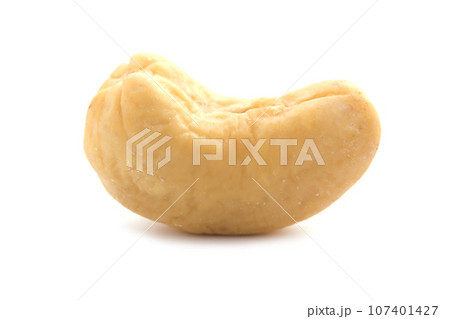 Close up cashews nut on white background Close up cashews nut on white background 107401427