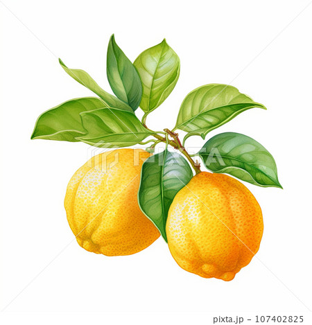 Yuzu Botanical Art Yuzu - Stock Illustration [107402825] - PIXTA
