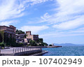 天気の良い日の海辺の街 107402949